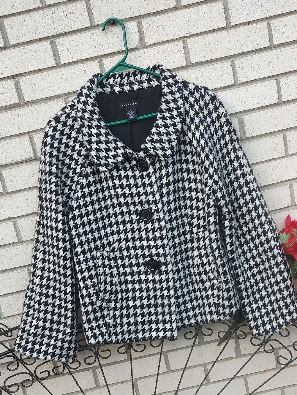 Rafaella Black & White Houndstooth Jacket - Picture 1 of 9